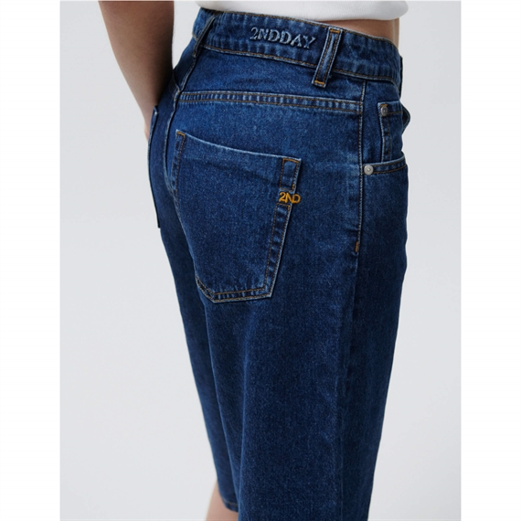 2NDDAY Rilyn Corsica Blue Denim Shorts, Intense Blue